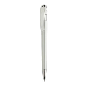 Penna Glide in rABS GRS con clip in metallo grigio - personalizzabile con logo