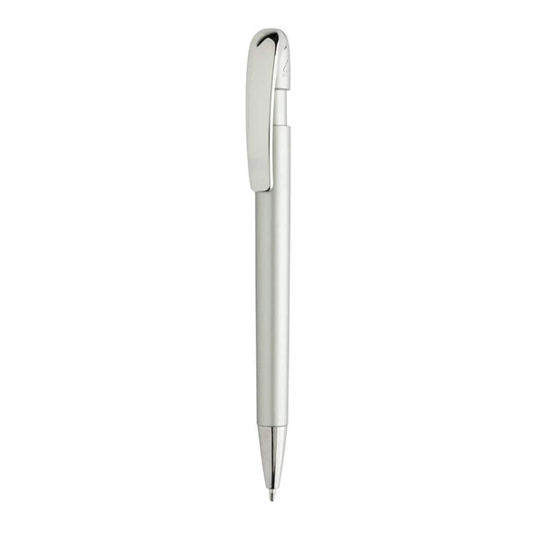 Penna Glide in rABS GRS con clip in metallo grigio - personalizzabile con logo