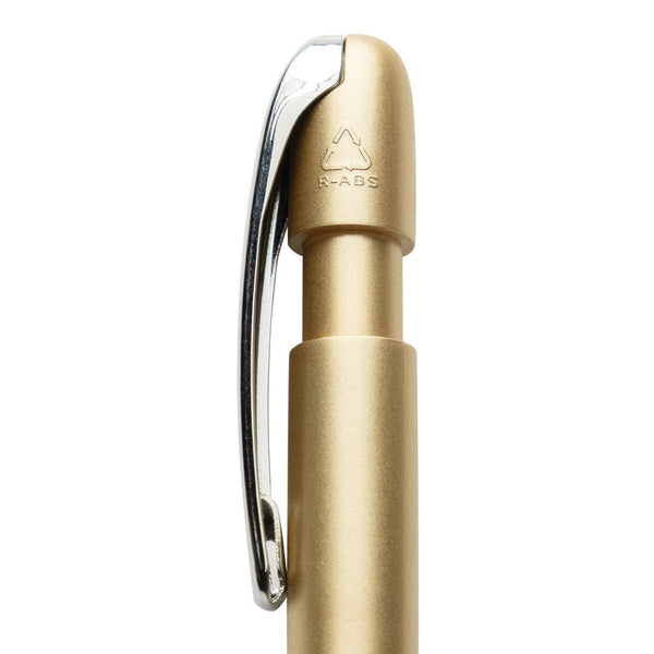 Penna Glide in rABS GRS con clip in metallo - personalizzabile con logo