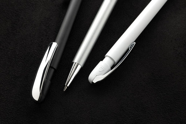Penna Glide in rABS GRS con clip in metallo - personalizzabile con logo