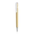 Penna Glide in rABS GRS con clip in metallo oro - personalizzabile con logo