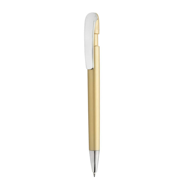 Penna Glide in rABS GRS con clip in metallo oro - personalizzabile con logo