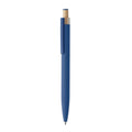 Penna in alluminio e bamboo Blu - personalizzabile con logo