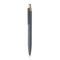 Penna in alluminio e bamboo grigio - personalizzabile con logo
