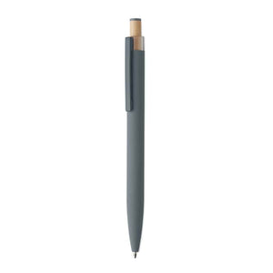 Penna in alluminio e bamboo grigio - personalizzabile con logo
