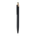 Penna in alluminio e bamboo Nero - personalizzabile con logo