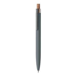 Penna in alluminio e sughero grigio - personalizzabile con logo