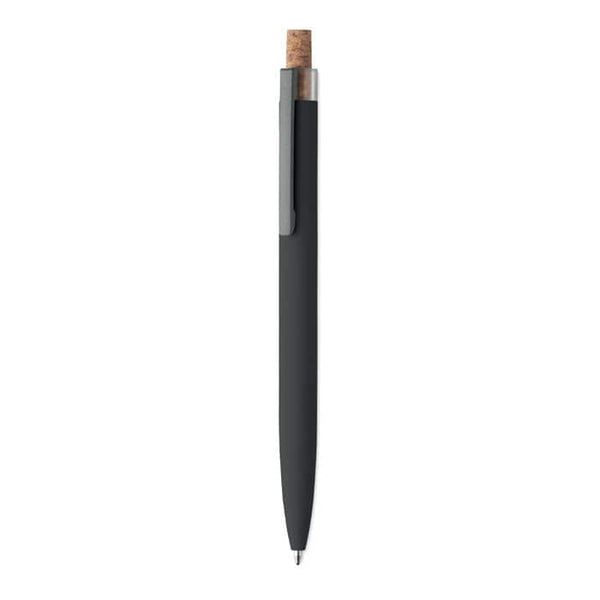 Penna in alluminio e sughero Nero - personalizzabile con logo