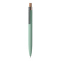 Penna in alluminio e sughero verde calce - personalizzabile con logo