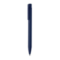 Penna in alluminio riciclato e fusto gommato blu navy - personalizzabile con logo