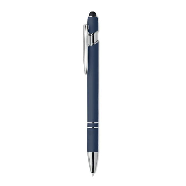 Penna in alluminio riciclato touch blu navy - personalizzabile con logo