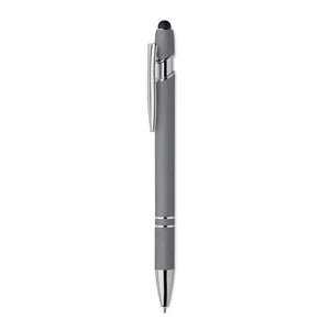 Penna in alluminio riciclato touch grigio - personalizzabile con logo