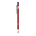 Penna in alluminio riciclato touch Rosso - personalizzabile con logo