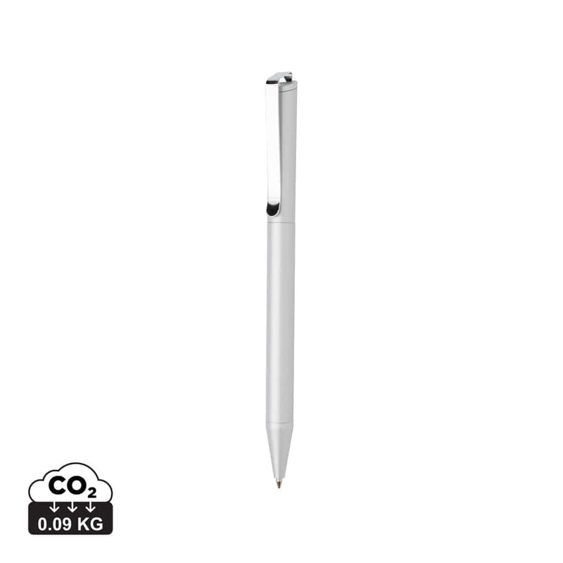 Penna in alluminio riciclato Xavi certificato RCS color argento - personalizzabile con logo