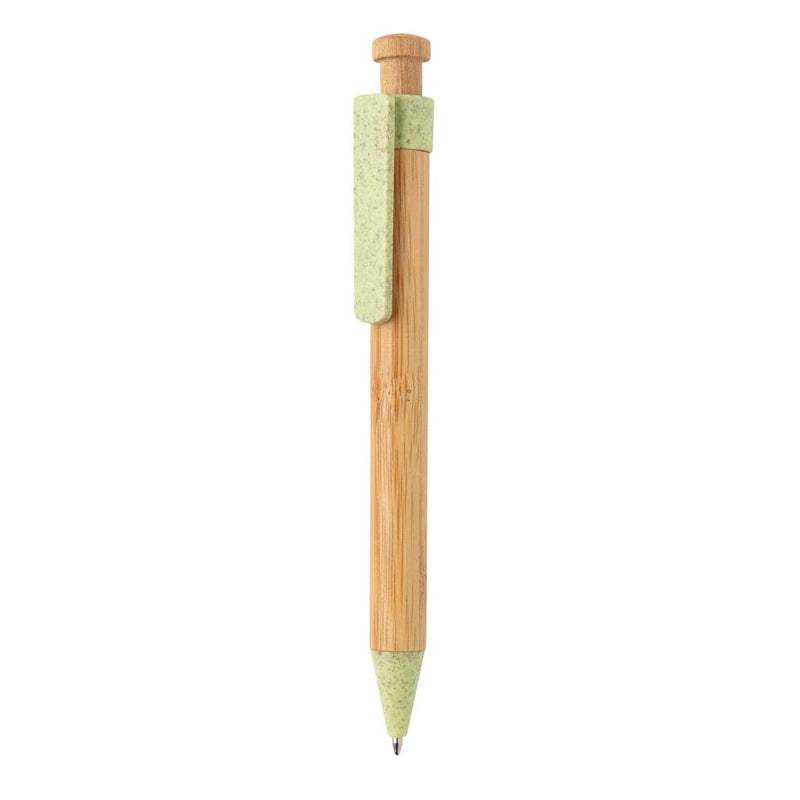 Penna in bambù con clip in fibra di grano Colore: verde €0.89 - P610.547