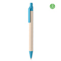 Penna in carta Recycled Milk azzurro - personalizzabile con logo