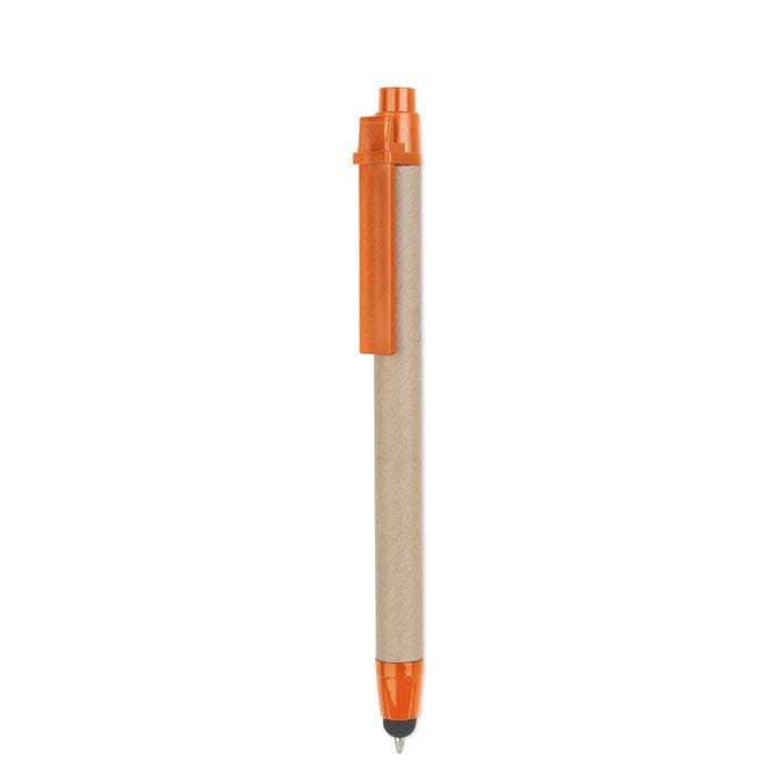 Penna in carta riciclata punta touch - personalizzabile con logo