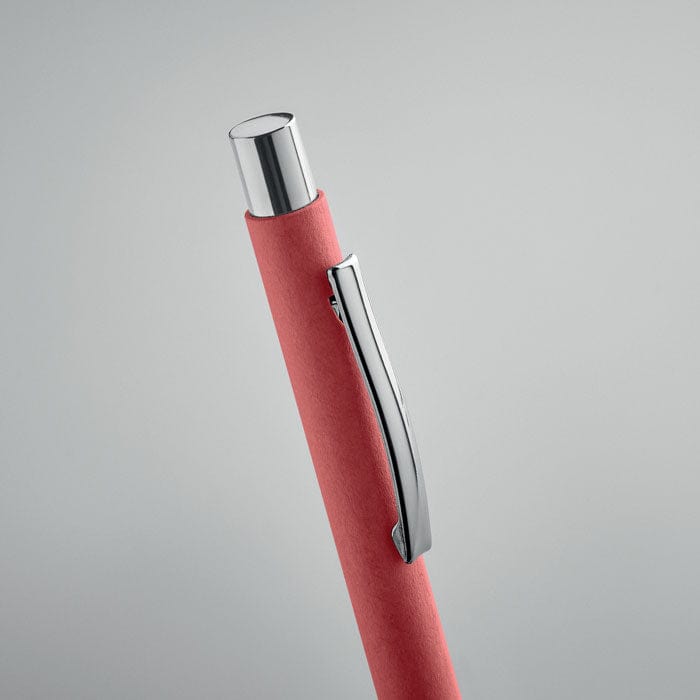 Penna in carta riciclata finiture metallo - personalizzabile con logo
