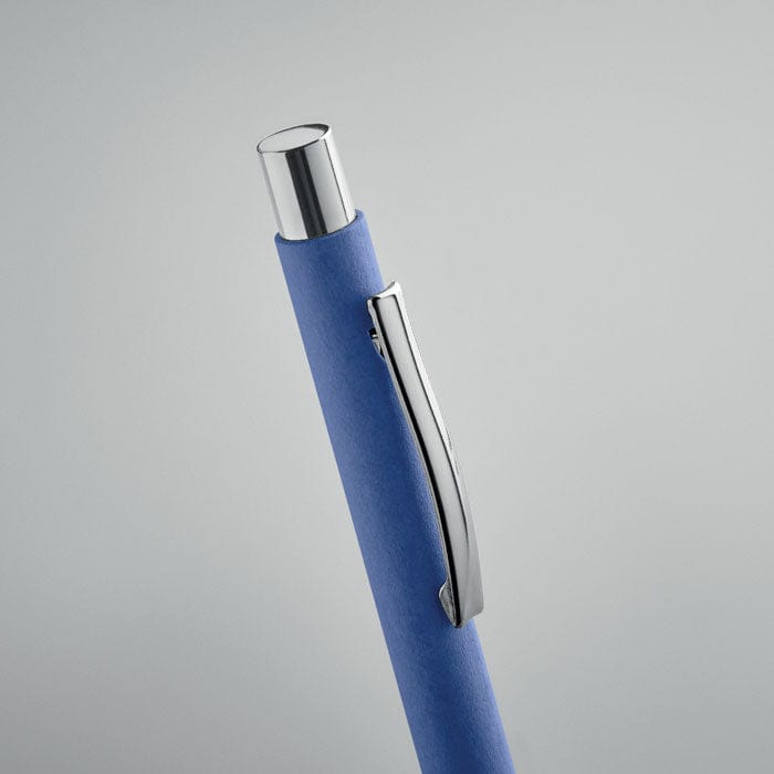Penna in carta riciclata finiture metallo - personalizzabile con logo