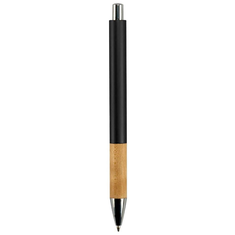 Penna in metallo con impugnatura in legno - personalizzabile con logo