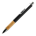 Penna in metallo con impugnatura in legno Nero - personalizzabile con logo