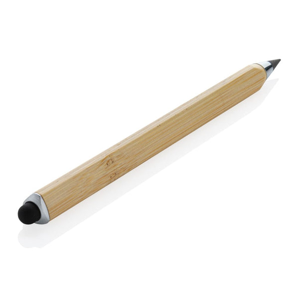 Penna infinity multifunzione Eon in bambù marrone - personalizzabile con logo