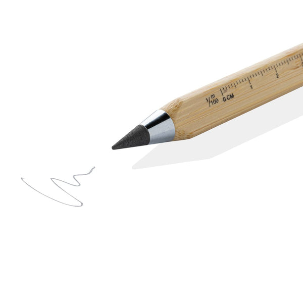 Penna infinity multifunzione Eon in bambù marrone - personalizzabile con logo