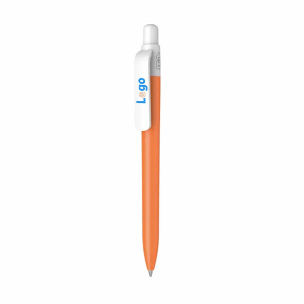 Penna made in Italy - Oceanworks® - cap bianco arancione - personalizzabile con logo
