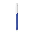 Penna made in Italy - plastica post industriale - cap bianco blu - personalizzabile con logo