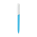 Penna made in Italy - plastica post industriale - cap bianco ciano - personalizzabile con logo