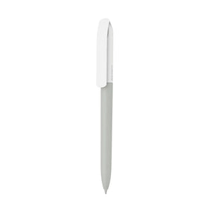 Penna made in Italy - plastica post industriale - cap bianco grigio - personalizzabile con logo