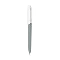 Penna made in Italy - plastica post industriale - cap bianco grigio scuro - personalizzabile con logo