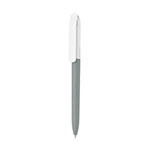 Penna made in Italy - plastica post industriale - cap bianco grigio scuro - personalizzabile con logo