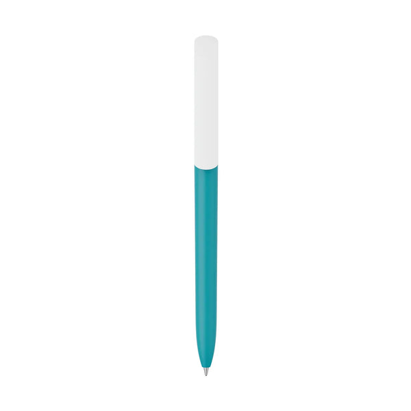 Penna made in Italy - plastica post industriale - cap bianco - personalizzabile con logo
