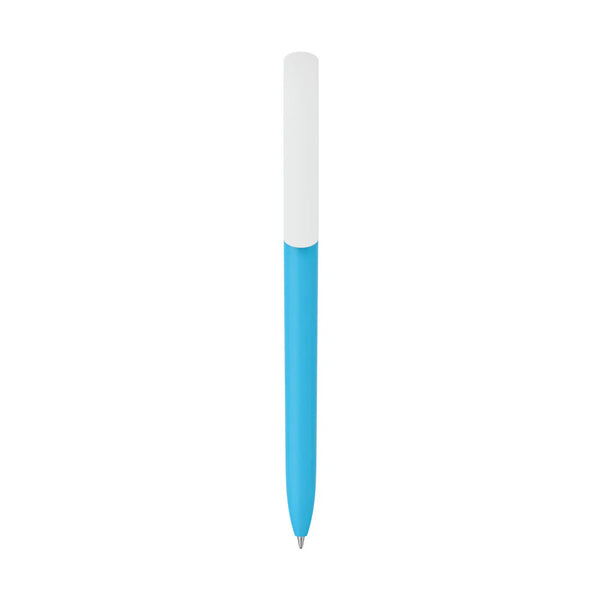 Penna made in Italy - plastica post industriale - cap bianco - personalizzabile con logo