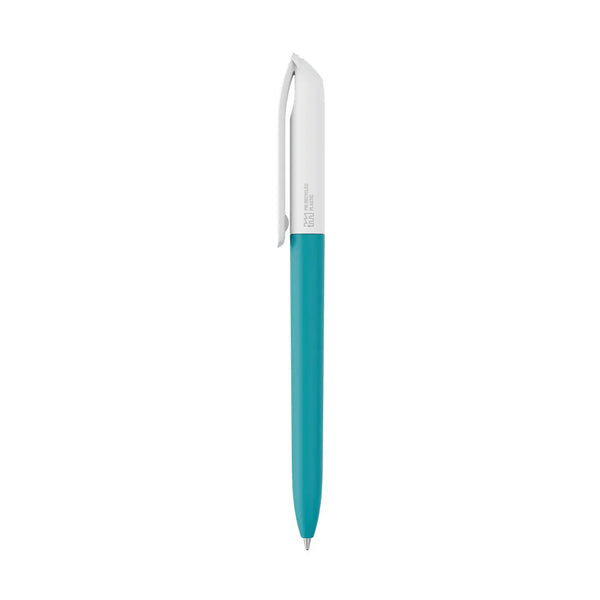 Penna made in Italy - plastica post industriale - cap bianco - personalizzabile con logo