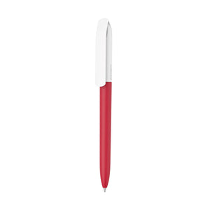 Penna made in Italy - plastica post industriale - cap bianco rosso - personalizzabile con logo