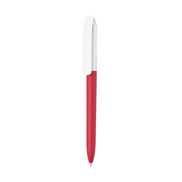 Penna made in Italy - plastica post industriale - cap bianco rosso - personalizzabile con logo