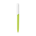 Penna made in Italy - plastica post industriale - cap bianco verde calce - personalizzabile con logo
