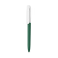 Penna made in Italy - plastica post industriale - cap bianco verde scuro - personalizzabile con logo