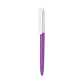 Penna made in Italy - plastica post industriale - cap bianco viola - personalizzabile con logo