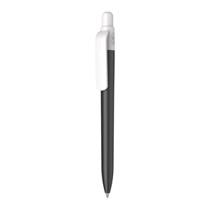 Penna made in Italy - RPET - cap bianco nero - personalizzabile con logo
