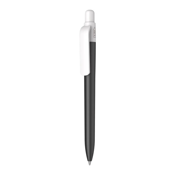 Penna made in Italy - RPET - cap bianco nero - personalizzabile con logo
