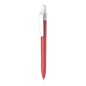 Penna made in Italy - RPET - cap bianco rosso - personalizzabile con logo