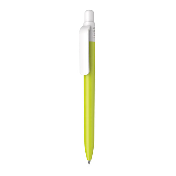 Penna made in Italy - RPET - cap bianco verde calce - personalizzabile con logo