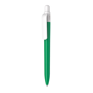 Penna made in Italy - RPET - cap bianco verde - personalizzabile con logo