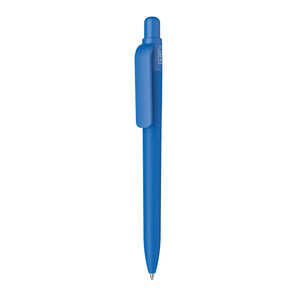 Penna made in Italy - RPET - gommata azzurro - personalizzabile con logo