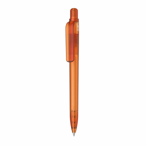 Penna made in Italy - RPET - trasparente arancione - personalizzabile con logo
