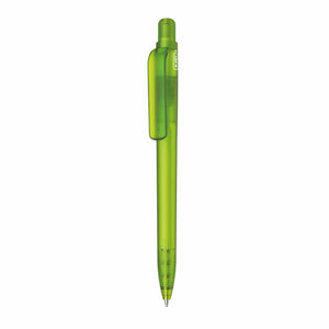 Penna made in Italy - RPET - trasparente verde calce - personalizzabile con logo