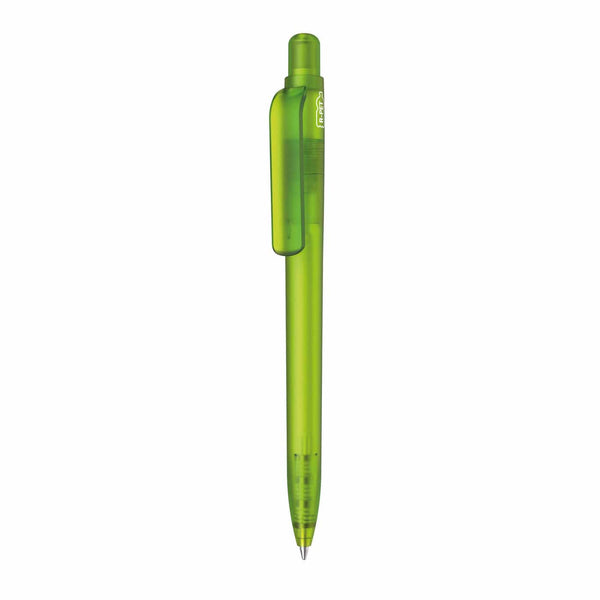 Penna made in Italy - RPET - trasparente verde calce - personalizzabile con logo